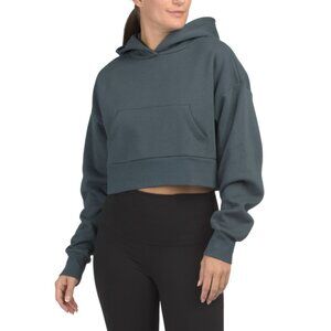 IVL COLLECTIVE Dark Slate Cropped Hoodie